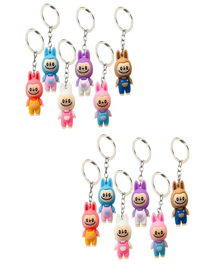 ARTLABEL Cute Keyring Key Chain For Kids Boys Girls & Children Best for Birthday Return Gifts (Laboo (Pack of 12)) - Image 1